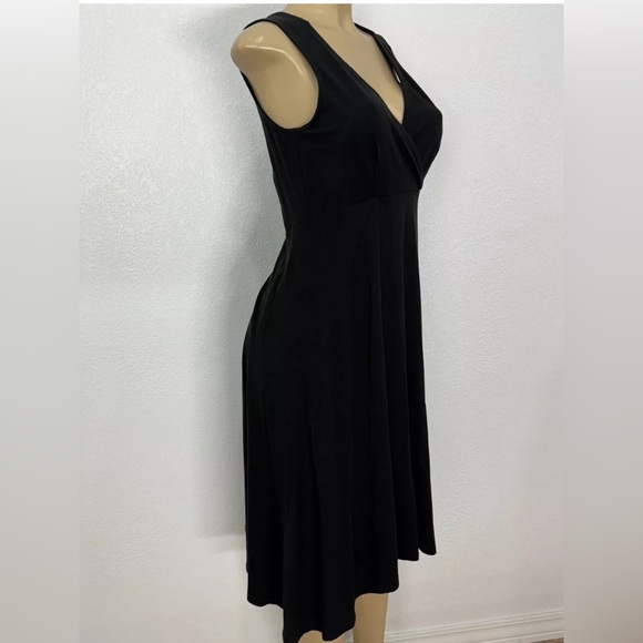 Eileen Fisher Elegant Black Sleeveless Dress - Picture 2 of 6